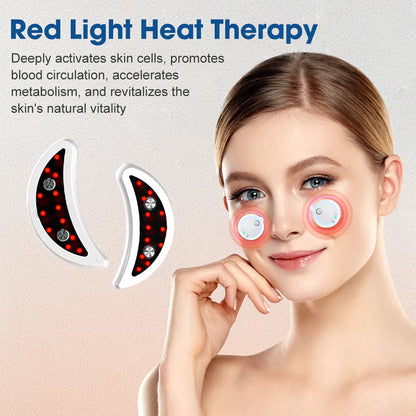 EMS Eye & Face Beauty Device – Red Light Therapy, Heat Compress & Dark Circle Relief