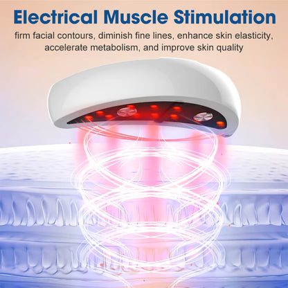 EMS Eye & Face Beauty Device – Red Light Therapy, Heat Compress & Dark Circle Relief