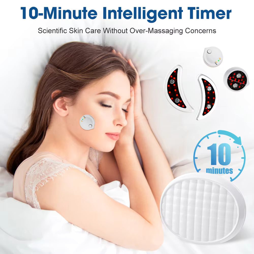 EMS Eye & Face Beauty Device – Red Light Therapy, Heat Compress & Dark Circle Relief